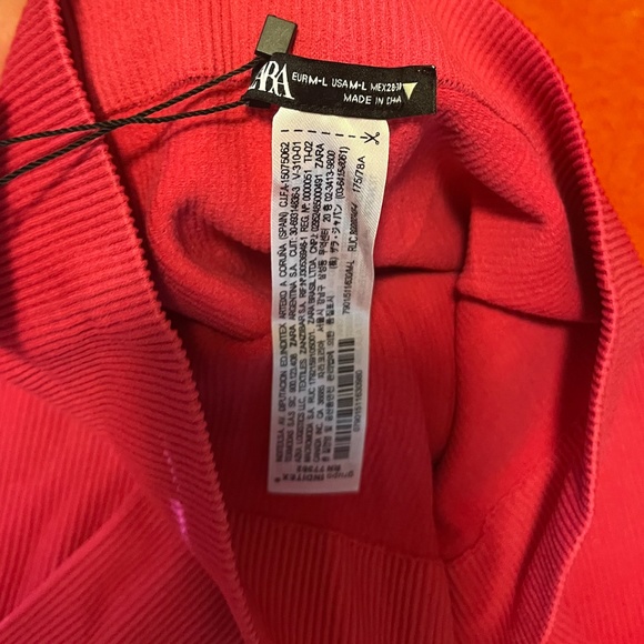 Zara hot pink fuchsia seamless ribbed top and leggings coordinated set NWT - Picture 9 of 16